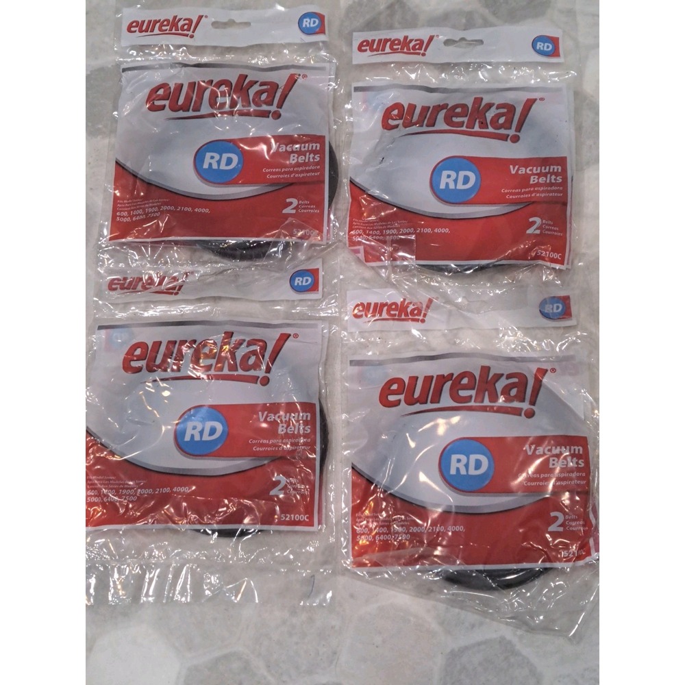 NEW 2 Pack Eureka RD Vacuum Cleaner Belts 52100C GENUINE 4 Packs Total